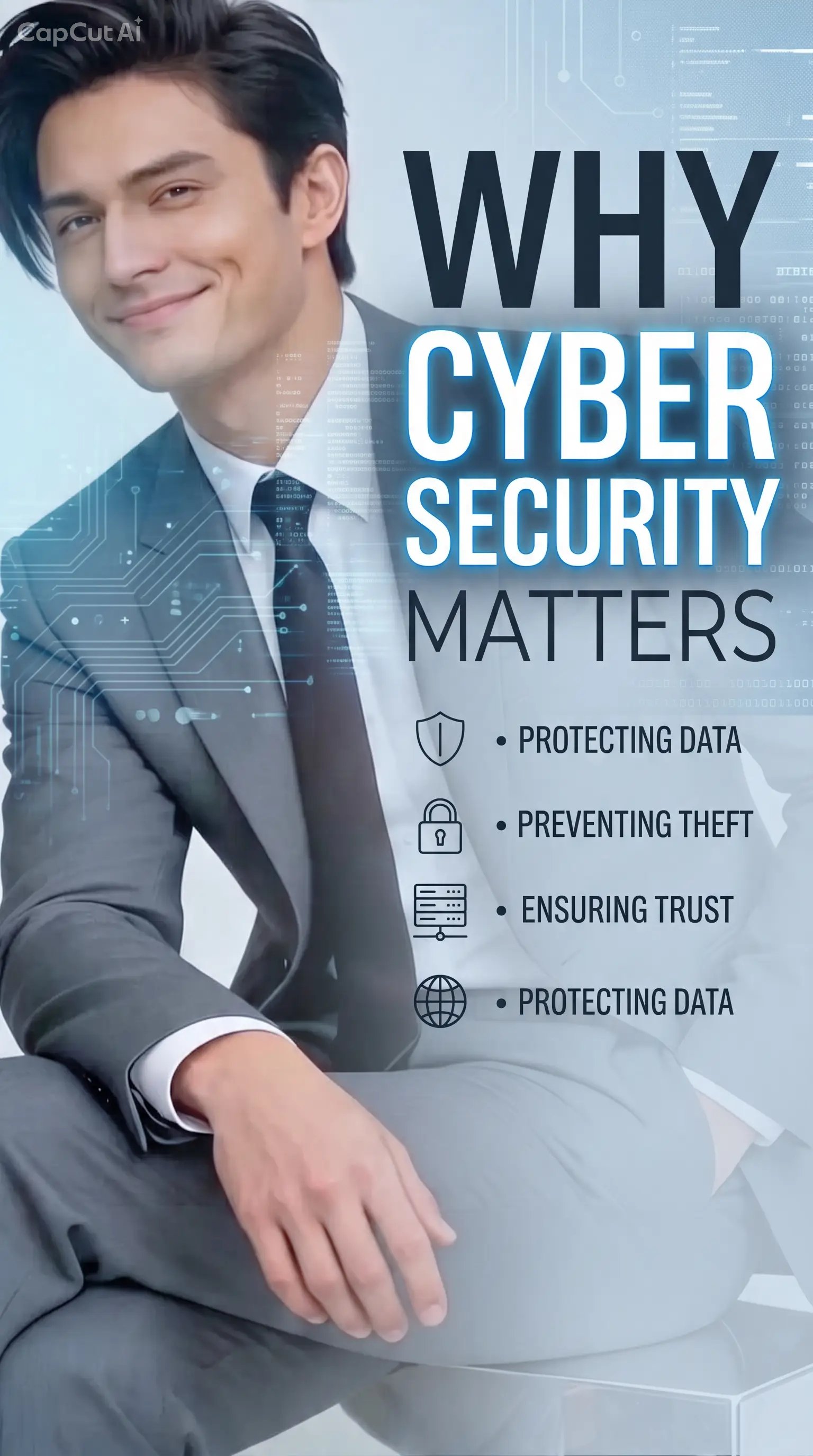 Why cybersecurity matters graphic highlighting essential digital protection and online safety